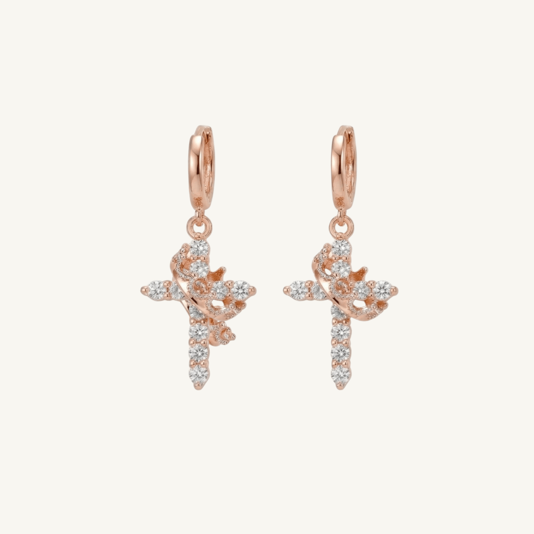 Cross & Crown Earrings