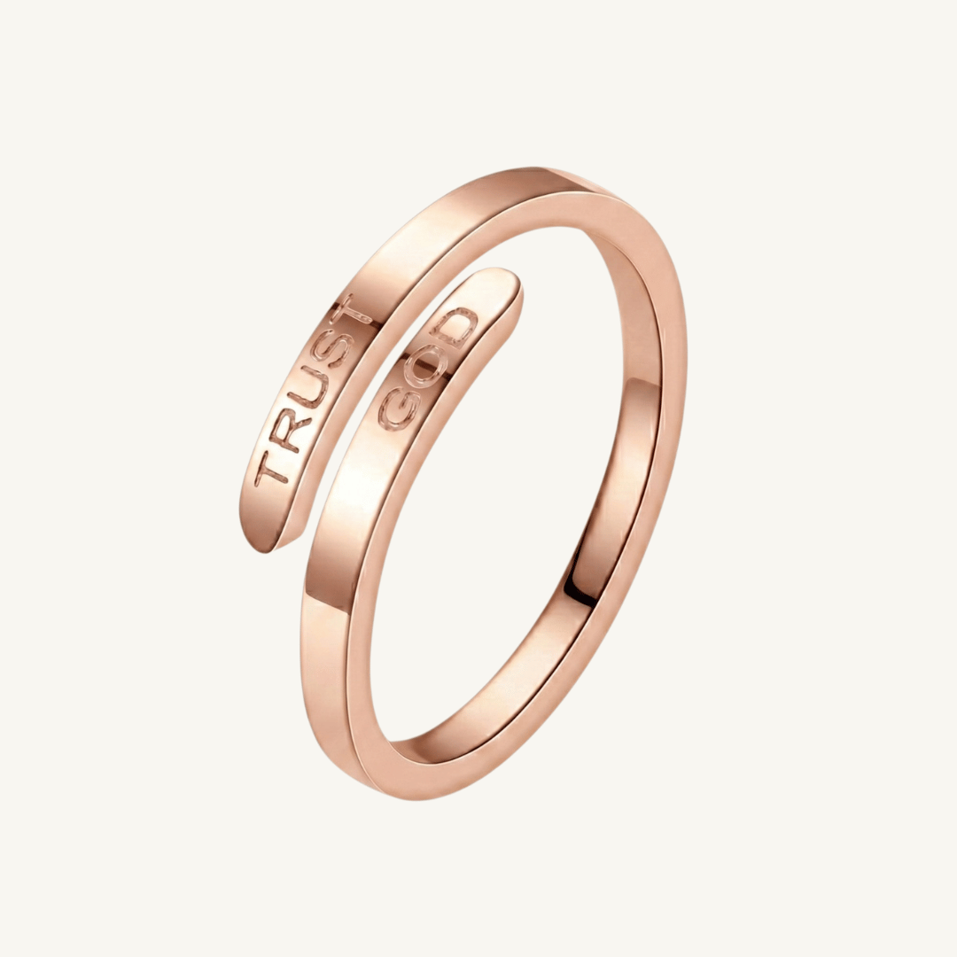 Trust God Adjustable Ring