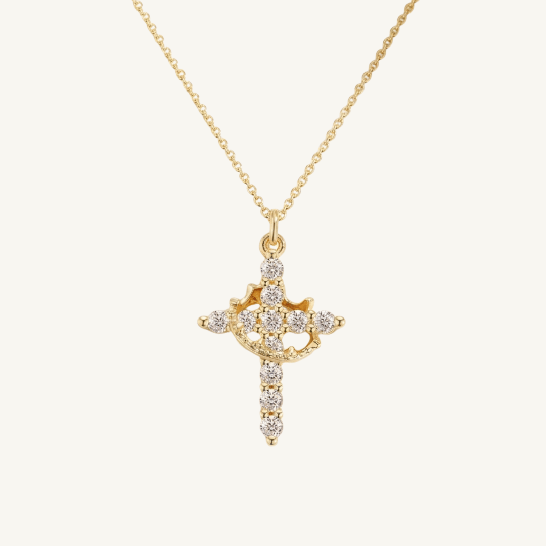The Eternal Cross & Crown Necklace