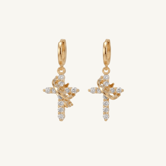 Cross & Crown Earrings