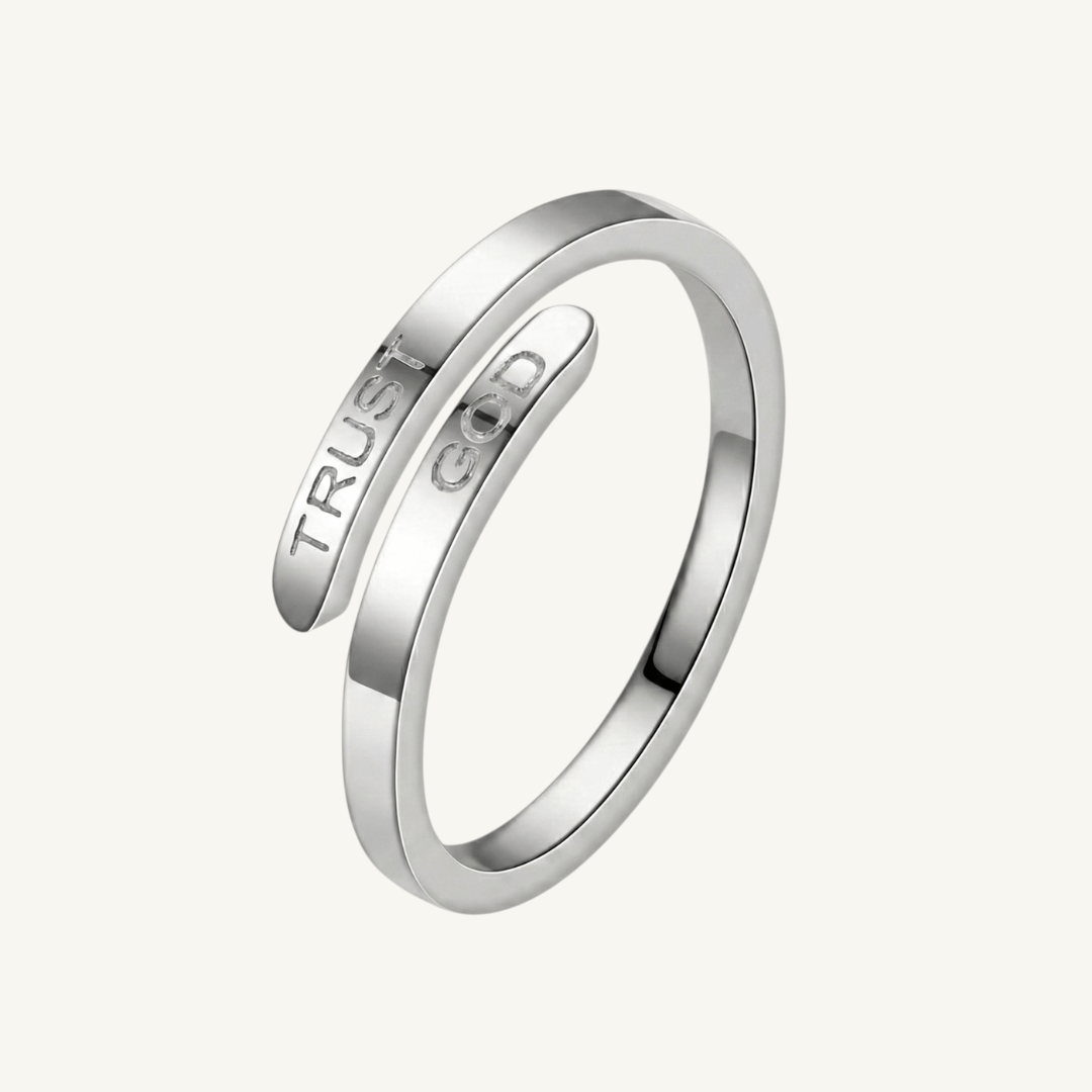 Trust God Adjustable Ring