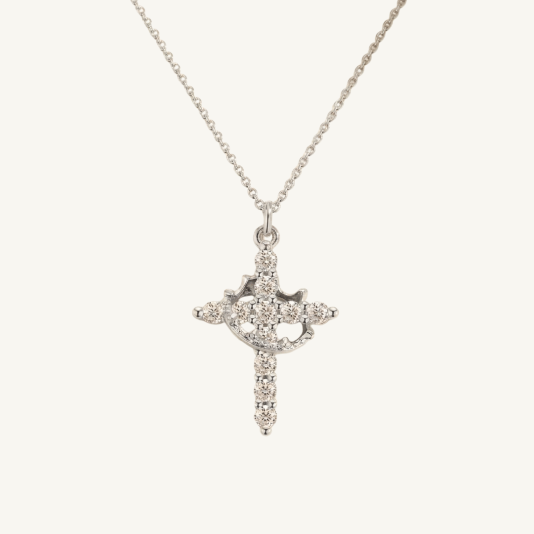 The Eternal Cross & Crown Necklace