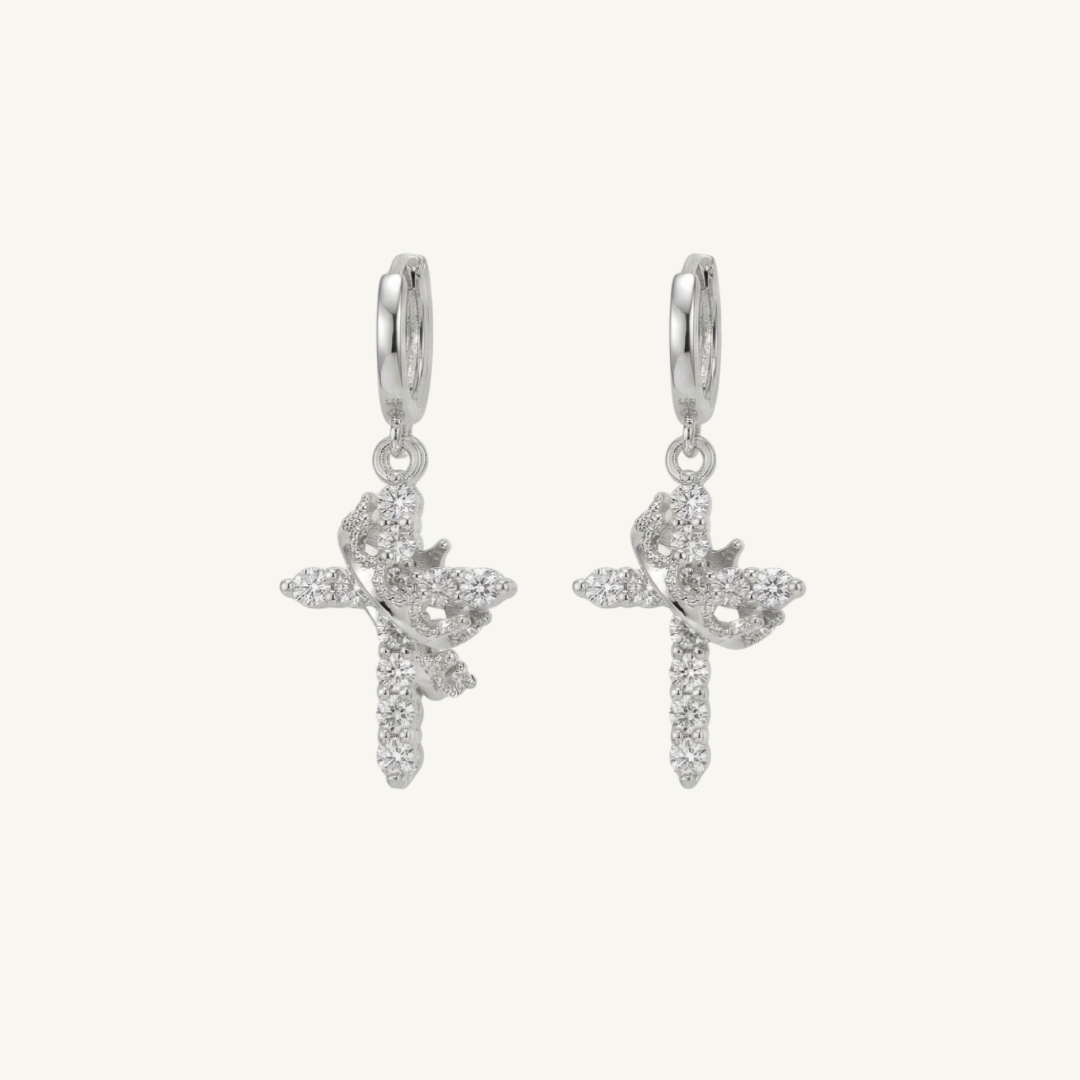 Cross & Crown Earrings