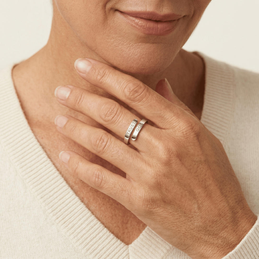 Trust God Adjustable Ring