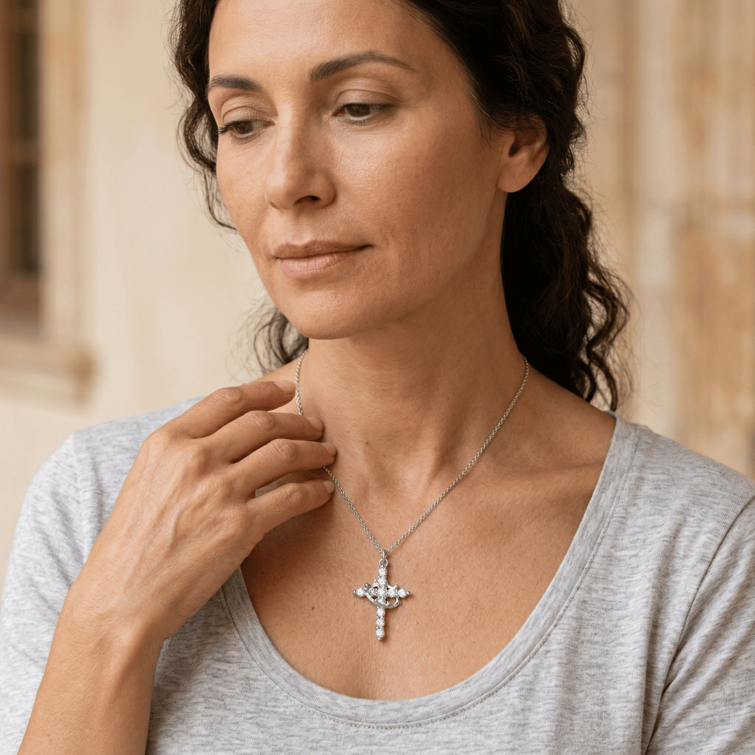 Cross & Crown Necklace