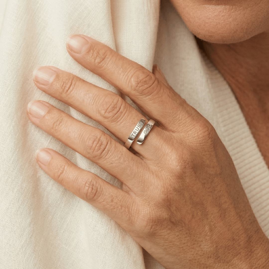 Trust God Adjustable Ring