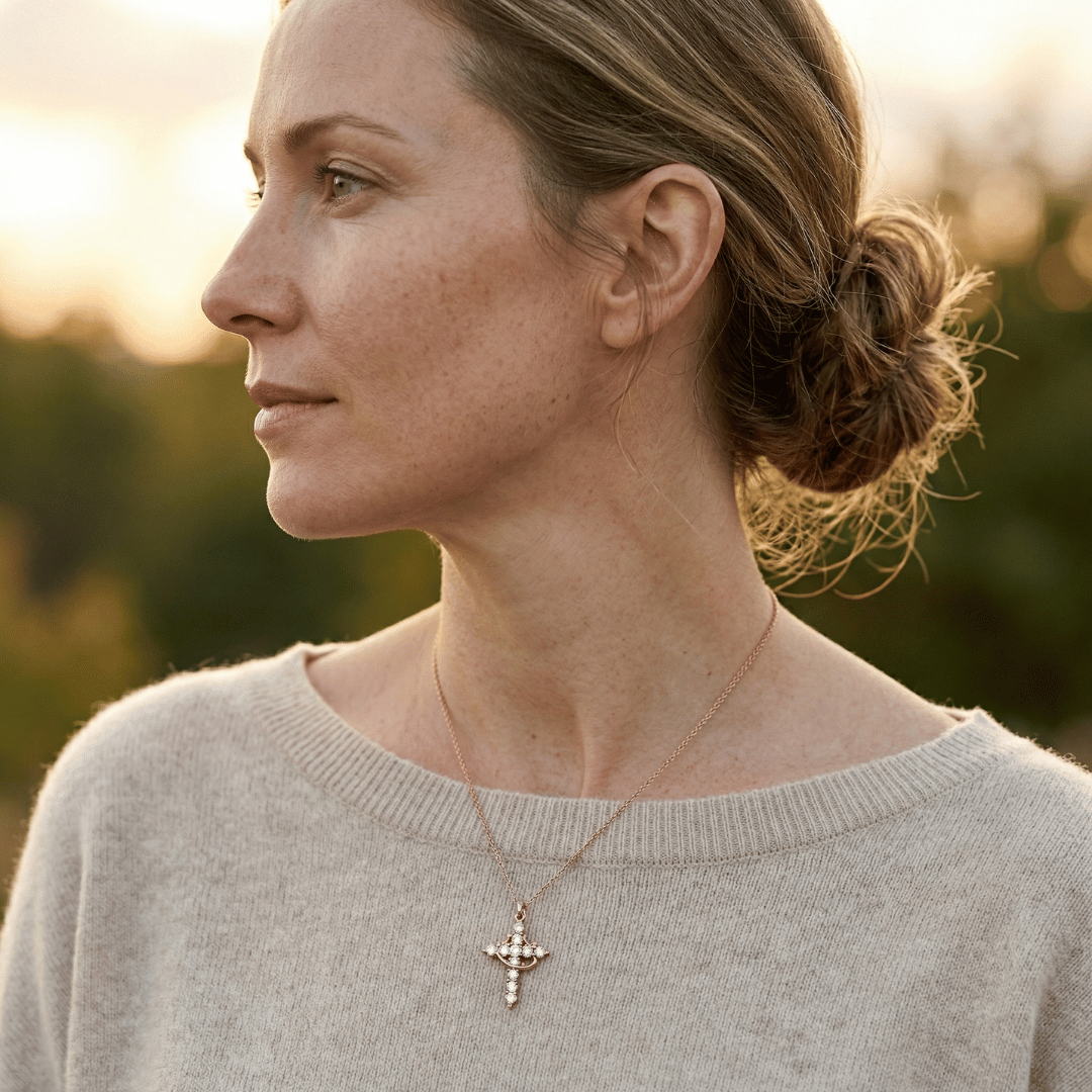 Cross & Crown Necklace