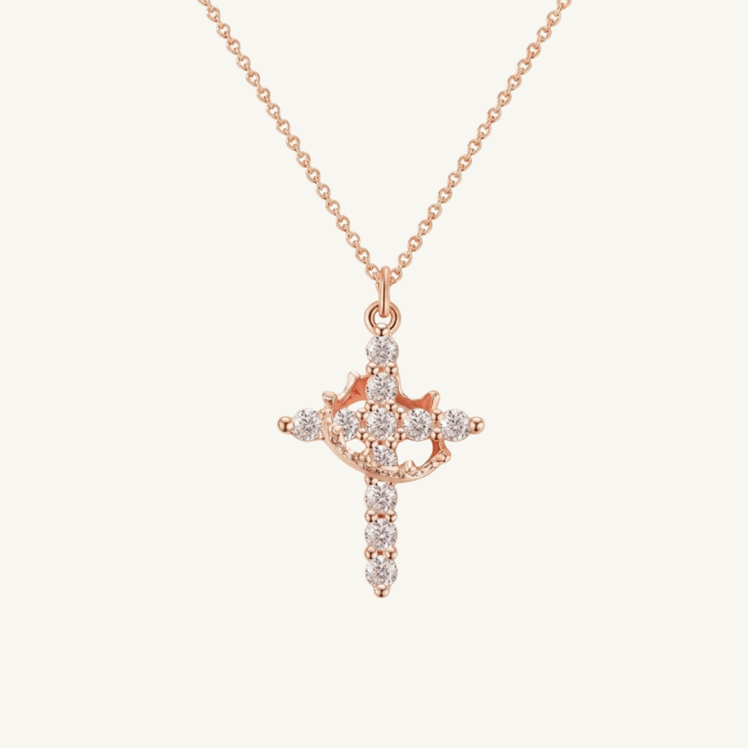 The Eternal Cross & Crown Necklace