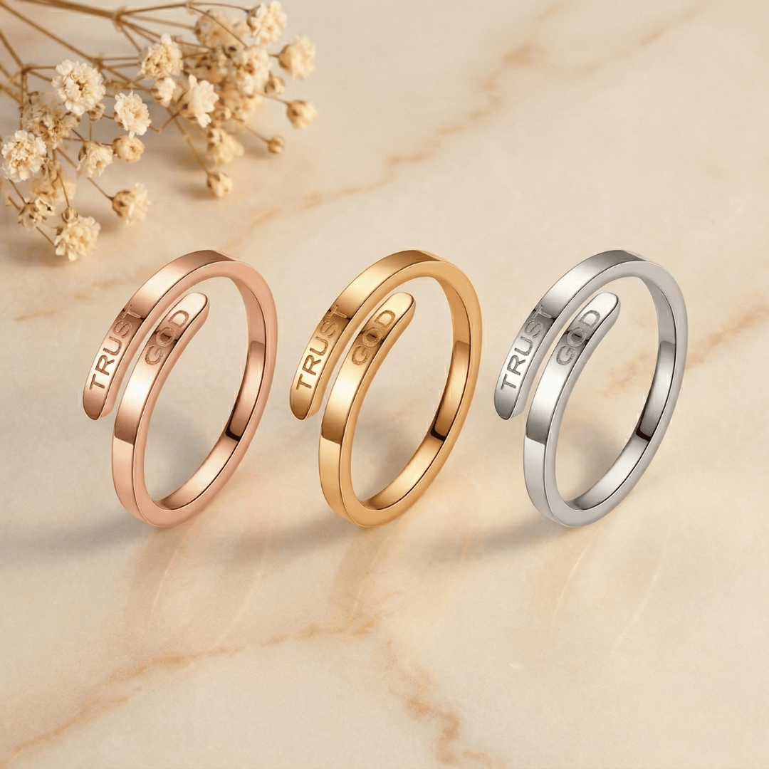 Trust God Adjustable Ring